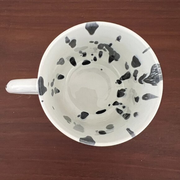 STUDIO ARHOJ Denmark Chug Mug Spot Black White Polka Dot Drips Copenhagen Design - Picture 11 of 15